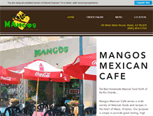 Tablet Screenshot of mangosmexicancafe.com